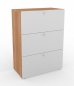 Preview: Hängeregisterschrank Master 3 Ordnerhöhen Nussbaum/Silber