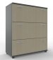 Preview: Registraturschrank TEN 3 Ordnerhöhen, 100 cm breit onyxgrau/Ahorn