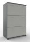 Preview: Registraturschrank 3 Ordnerhöhen, 80 cm breit onyxgrau/Weiss