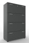 Preview: Registraturschrank TEN 4 Ordnerhöhen, 100 cm breit onyxgrau