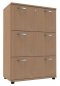 Preview: Registraturschrank 3 Ordnerhöhen, 80 cm breit Buche