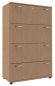 Preview: Registraturschrank TEN 4 Ordnerhöhen, 100 cm breit Buche