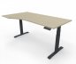 Preview: PC-Schreibtisch Elevate Plus linke Seite 100 cm tief Gestell Anthrazit Tischplatte Ahorn