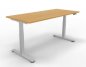 Preview: Höhenverstellbarer Schreibtisch DSM 180 cm Buche-Silber