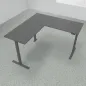 Preview: Höhenverstellbarer Winkelschreibtisch 200 x 200 cm DSM Grafit Grafit