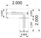 Preview: Höhenverstellbarer Winkelschreibtisch 200 x 200 cm DSM Stellfläche
