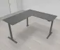 Preview: Elektrisch höhenverstellbarer Winkelschreibtisch 200 x 220 cm DSM Grafit Grafit