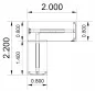 Preview: Elektrisch höhenverstellbarer Winkelschreibtisch 200 x 220 cm DSM Stellfläche