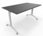 Preview: Mobiler Klapptisch 140 x 80 cm Gestellfarbe Weiß Tischplatte Grafit