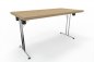 Preview: Klapptisch 138 x 69 cm Dekor Ahorn