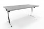 Preview: Klapptisch 160 x 80 cm Dekor Lichtgrau