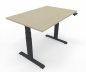 Preview: höhenverstellbarer Schreibtisch Elevate Plus 120 x 80 cm Gestell Anthrazit Tischplatte Ahorn