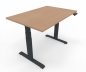 Preview: höhenverstellbarer Schreibtisch Elevate Plus 120 x 80 cm Gestell Anthrazit Tischplatte Buche