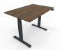 Preview: höhenverstellbarer Schreibtisch Elevate Plus 120 x 80 cm Gestell Anthrazit Tischplatte Nussbaum