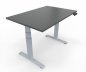 Preview: höhenverstellbarer Schreibtisch Elevate Plus 120 x 80 cm Gestell Silber Tischplatte Onyx
