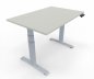 Preview: höhenverstellbarer Schreibtisch Elevate Plus 120 x 80 cm Gestell Silber Tischplatte Weiß