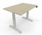 Preview: höhenverstellbarer Schreibtisch Elevate Plus 120 x 80 cm Gestell Weiß Tischplatte Ahorn