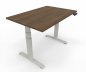 Preview: höhenverstellbarer Schreibtisch Elevate Plus 120 x 80 cm Gestell Weiß Tischplatte Nussbaum