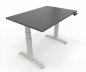 Preview: höhenverstellbarer Schreibtisch Elevate Plus 120 x 80 cm Gestell Weiß Tischplatte Onyx