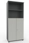 Preview: Kombischrank K2 TEN 5 Ordnerhöhen 80 cm breit Onyx Weiß