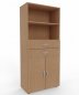 Preview: Kombischrank Mega 80x42x180,8 cm mit Schubladen und Türen Buche