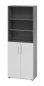 Preview: Kombischrank VH9 6 OH 80 cm breit Grafit-Lichtgrau