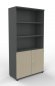Preview: Kombischrank TEN 5 OH 100 cm breit Onyxgrau-Ahorn