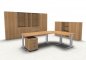 Preview: Komplettbüro N61 Dekor Nussbaum