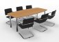 Preview: Konferenztisch 220 cm mit Stühle Buche