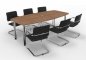 Preview: Konferenztisch 220 cm mit Stühle Nussbaum