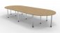 Preview: Konferenztisch Köln gerundet 400 x 160 cm Asteiche