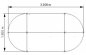 Preview: Konferenztisch Köln 320 x 160 cm mit Chromfüßen Zeichnung