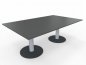 Preview: Konferenztisch TEN 200 x 120 cm mit Säulenfüßen Onyx