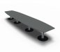 Preview: Konferenztisch 540 cm Bootsform Onyxgrau