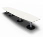 Preview: Konferenztisch 540 cm Bootsform Weiss