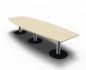 Preview: Konferenztisch Mega 360 cm Bootsform Ahorn