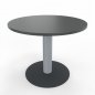 Preview: Konferenztisch Mega rund 90 cm mit Säulenfuß Tischplatte Onyx