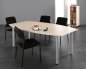 Preview: Konferenztisch Mega 200 x 120 cm Fassform Vierfuß-Gestell