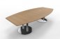 Preview: Konferenztisch Multi 280x130cm Tellerfüße verchromt Eiche