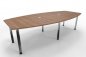 Preview: Konferenztisch Multi 280x130cm Nussbaum-Chrom