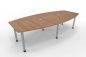 Preview: Konferenztisch Multi 280x130cm Nussbaum-Silber