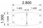Preview: Konferenztisch Multi 280x130cm Stellfläche