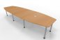 Preview: Konferenztisch Multi 400x130 cm Buche-Silber
