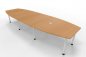 Preview: Konferenztisch Multi 400x130 cm Buche-Weiß