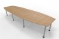 Preview: Konferenztisch Multi 400x130 cm Eiche-Silber