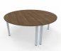 Preview: Konferenztisch TEN rund 180 cm 2teilig Dekor Nussbaum