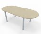 Preview: Konferenztisch TEN 200 x 90 cm oval Tischplatte Ahorn