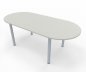 Preview: Konferenztisch TEN 200 x 90 cm oval Tischplatte Weiß