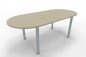 Preview: Konferenztisch Mega 200x90 cm oval Ahorn