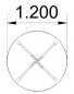 Preview: Konferenztisch TEN rund 120 cm Stellfläche